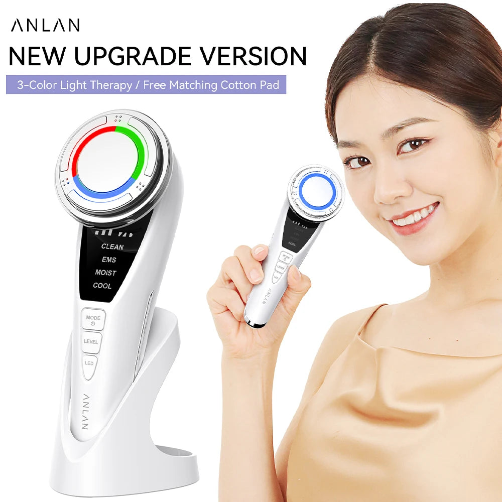 Masajeador Facial Microcorriente Pro ✨ | Terapia LED y Efecto Frío Rejuvenecedor