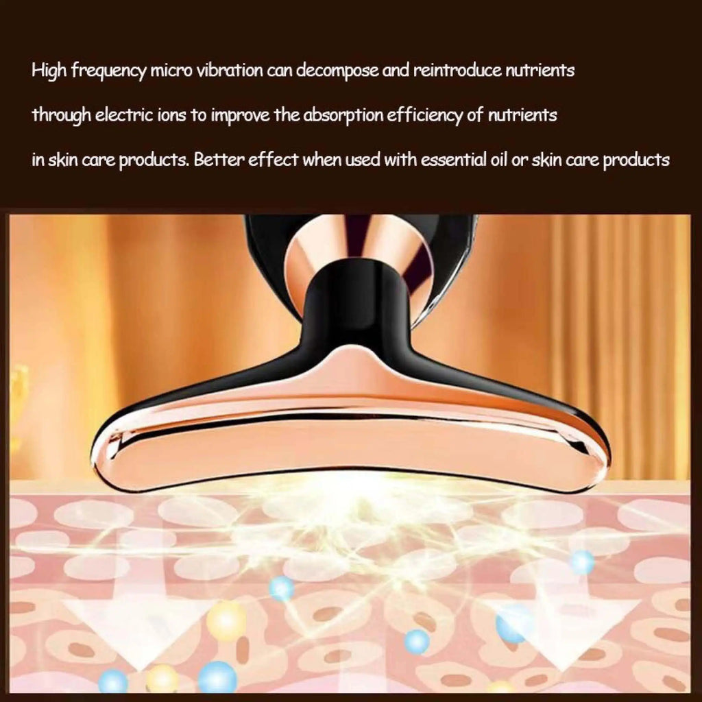 Masajeador Facial 3 en 1 Pro ✨ | Microcorriente para Rostro, Cuello y Contorno de Ojos
