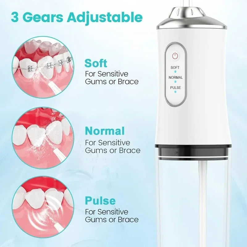 Irrigador Bucal Portátil Pro ✨ | Limpieza Dental IPX7 Recargable