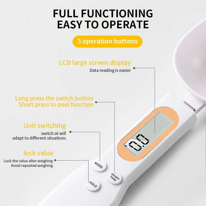Cuchara Balanza Digital de Precisión para Cocina y Repostería