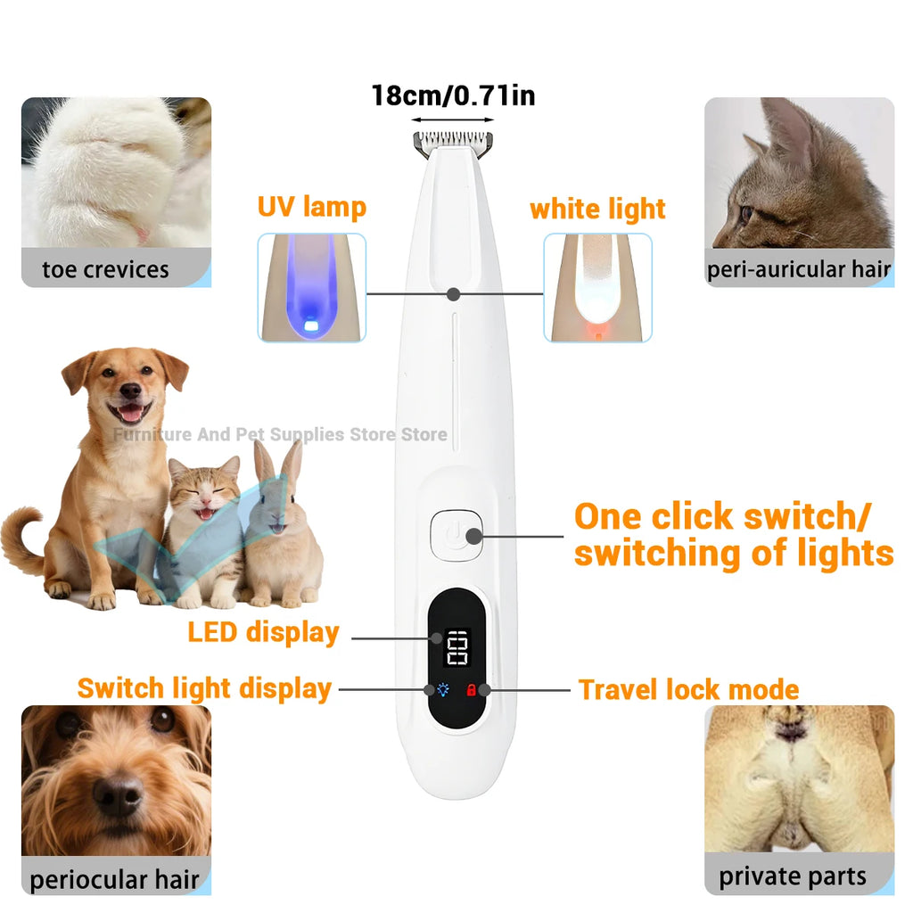 Cortadora de Patas LED Pro 🐾 | Recortadora Recargable para Perros y Gatos