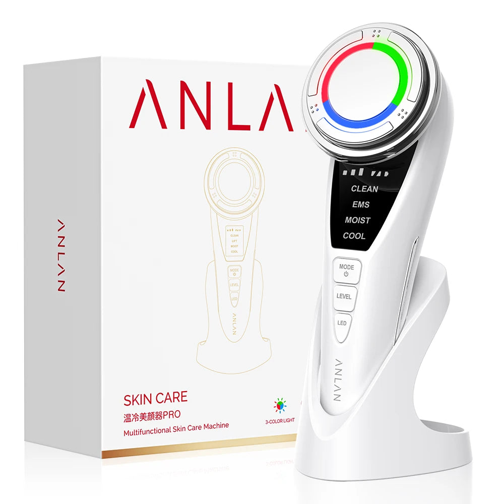 Masajeador Facial Microcorriente Pro ✨ | Terapia LED y Efecto Frío Rejuvenecedor