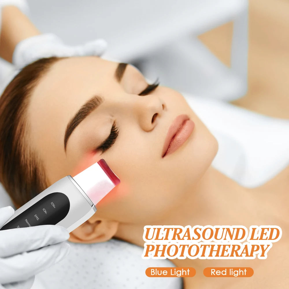Espátula Ultrasónica Facial Pro ✨ | Limpieza Profunda y Peeling con 4 Modos