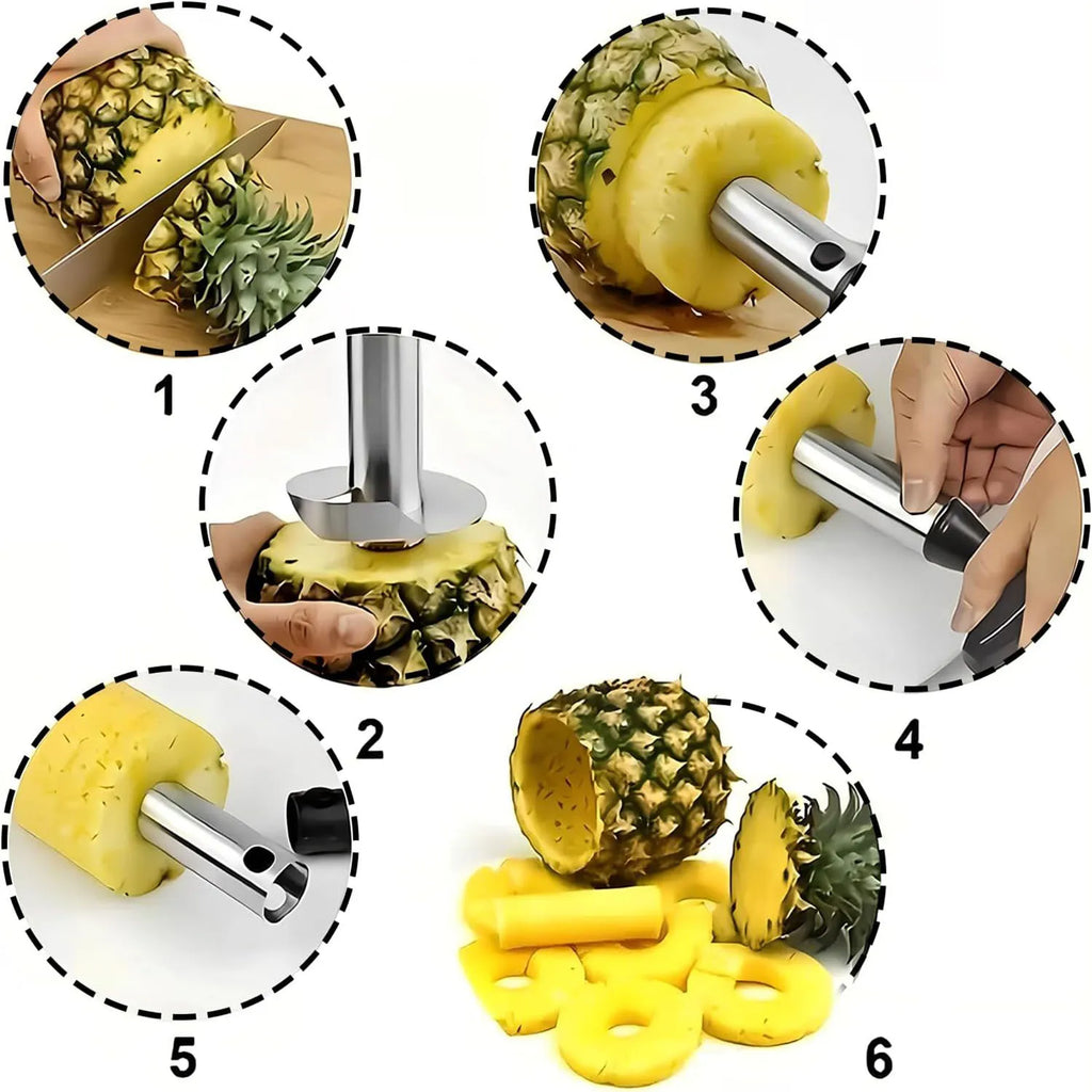 Cortador y Pelador de Piña de Acero Inoxidable