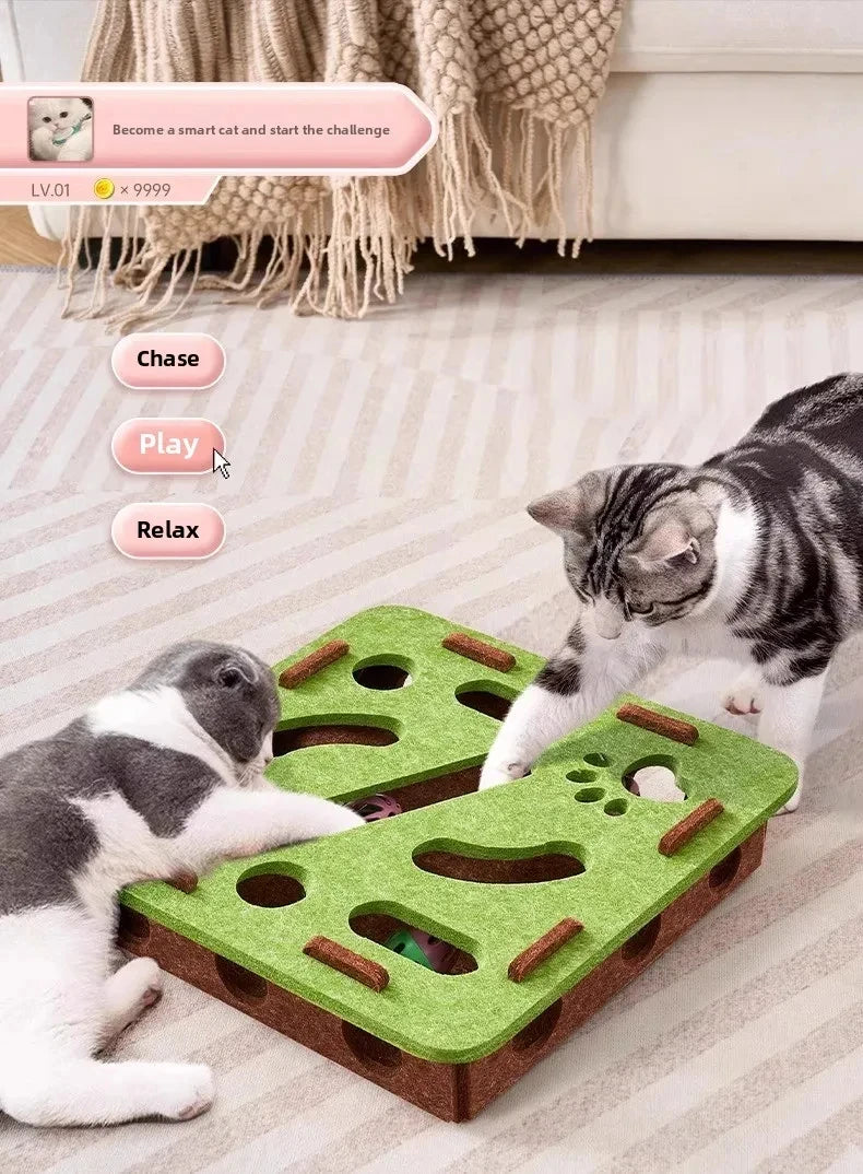 Tablero Interactivo para Gatos 🐾 | Juguete de Inteligencia con Pelotas