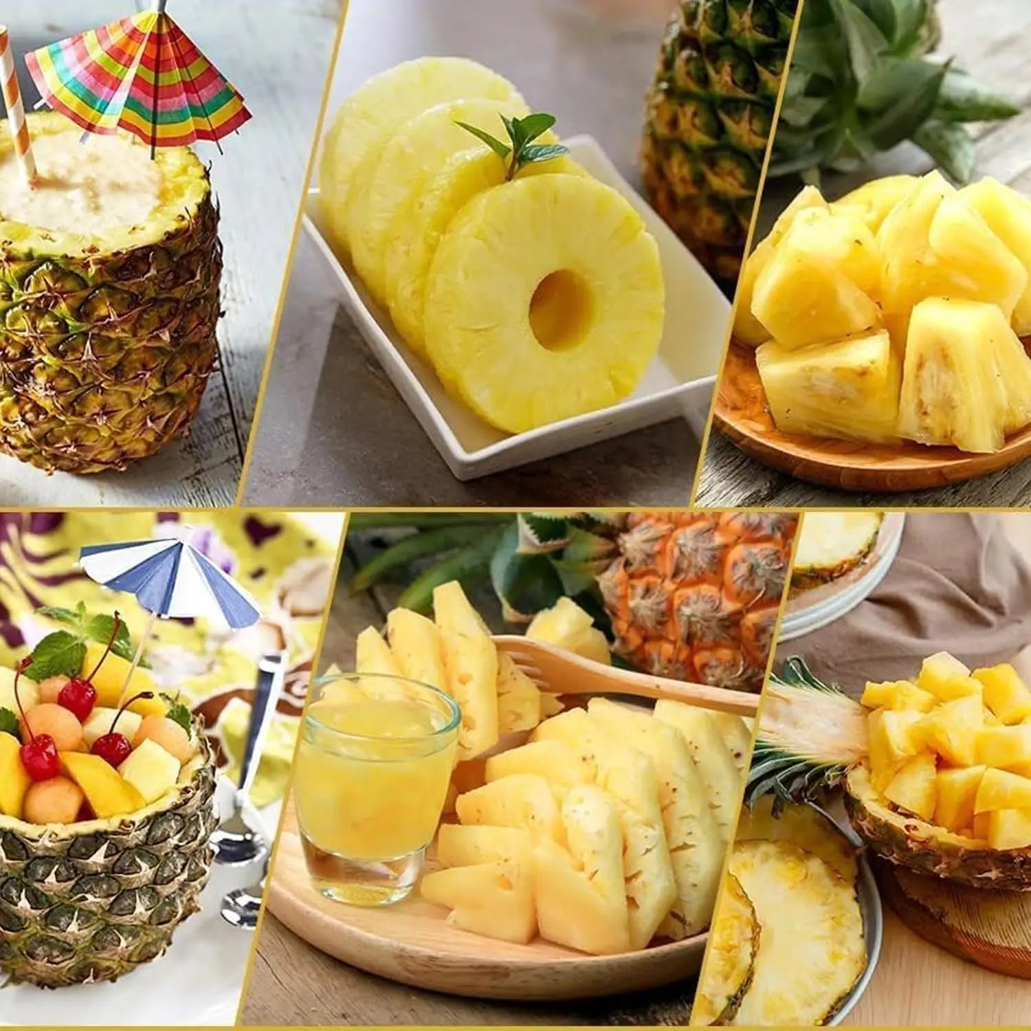 Cortador y Pelador de Piña de Acero Inoxidable