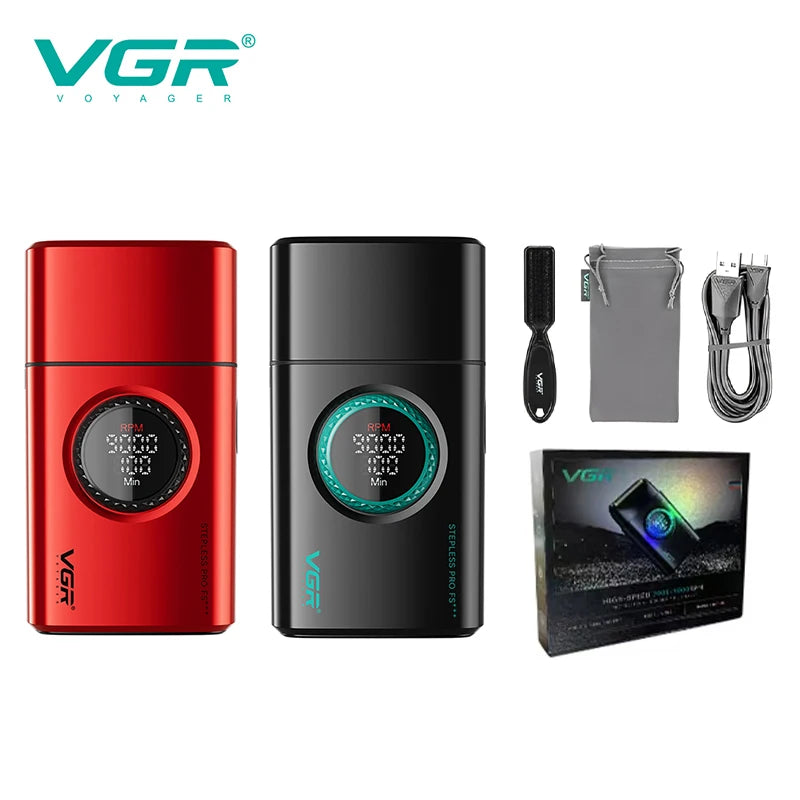 Afeitadora Eléctrica VGR V-378 ✨ | Triple Cuchilla y Pantalla LED