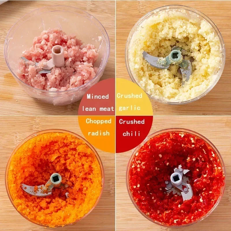 Picadora Manual Multifunción 900ml con Cuerda