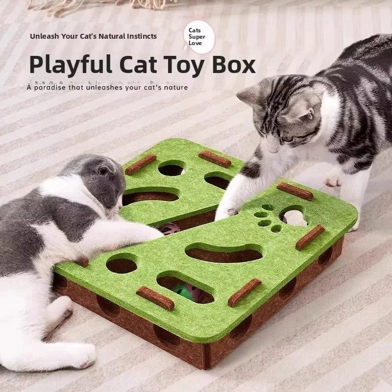 Tablero Interactivo para Gatos 🐾 | Juguete de Inteligencia con Pelotas