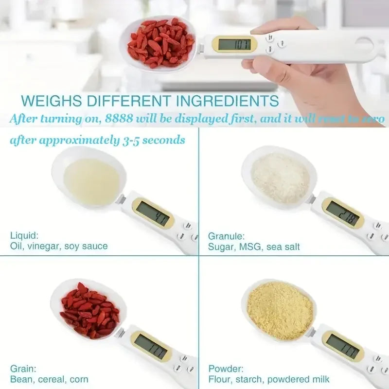 Cuchara Balanza Digital de Precisión para Cocina y Repostería