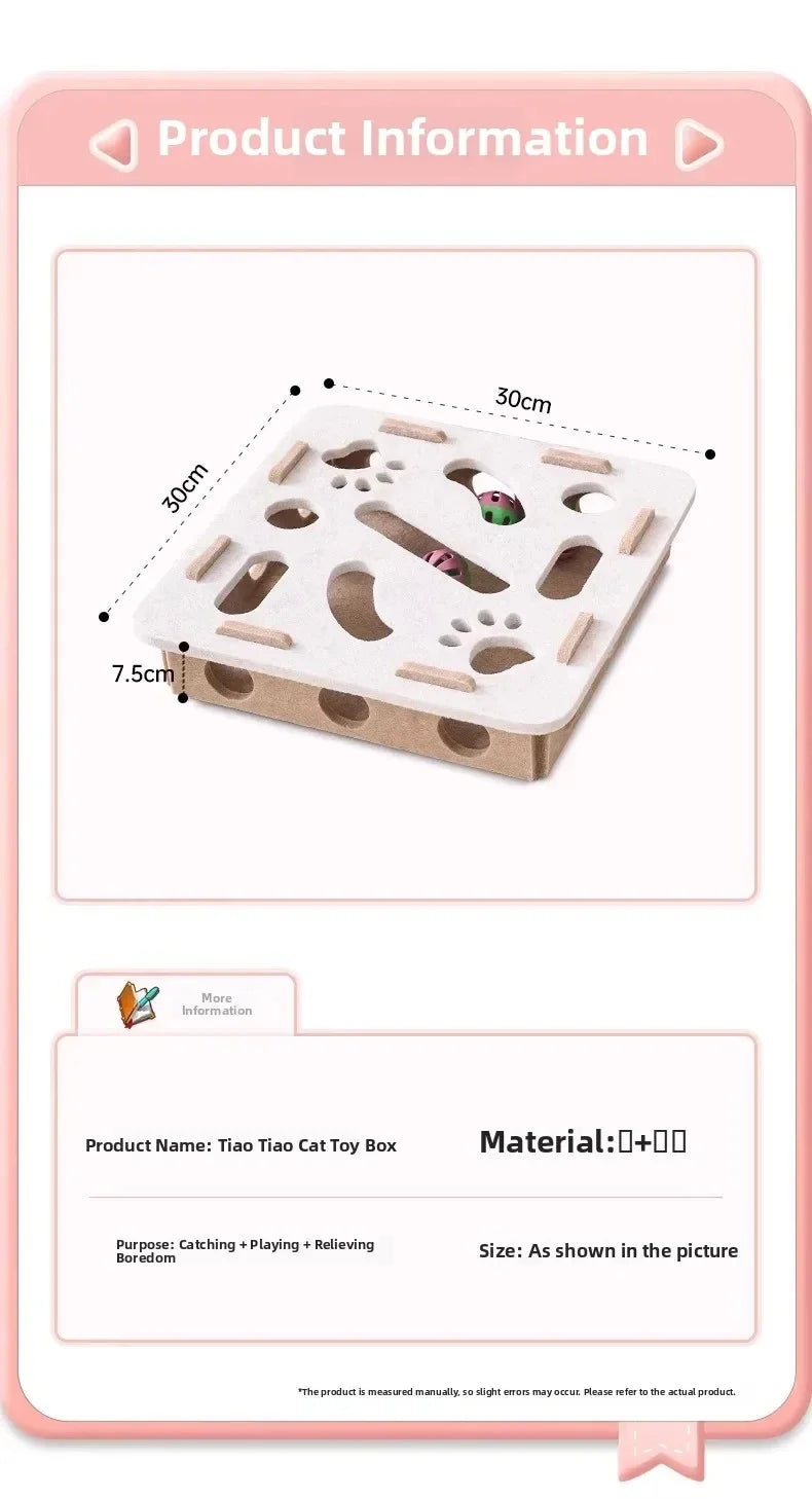 Tablero Interactivo para Gatos 🐾 | Juguete de Inteligencia con Pelotas