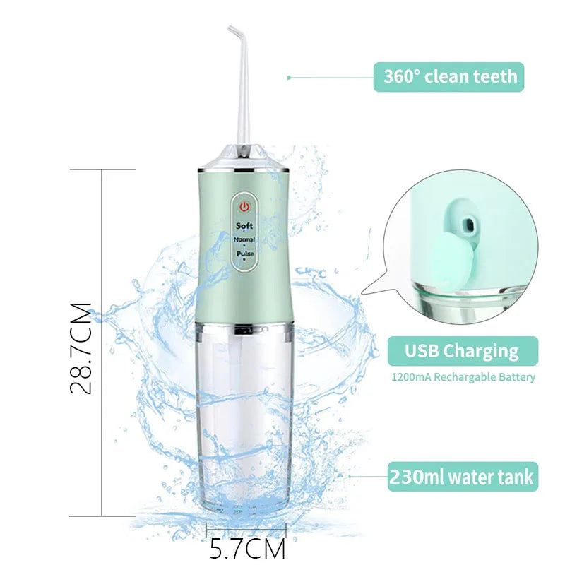 Irrigador Bucal Portátil Pro ✨ | Limpieza Dental IPX7 Recargable