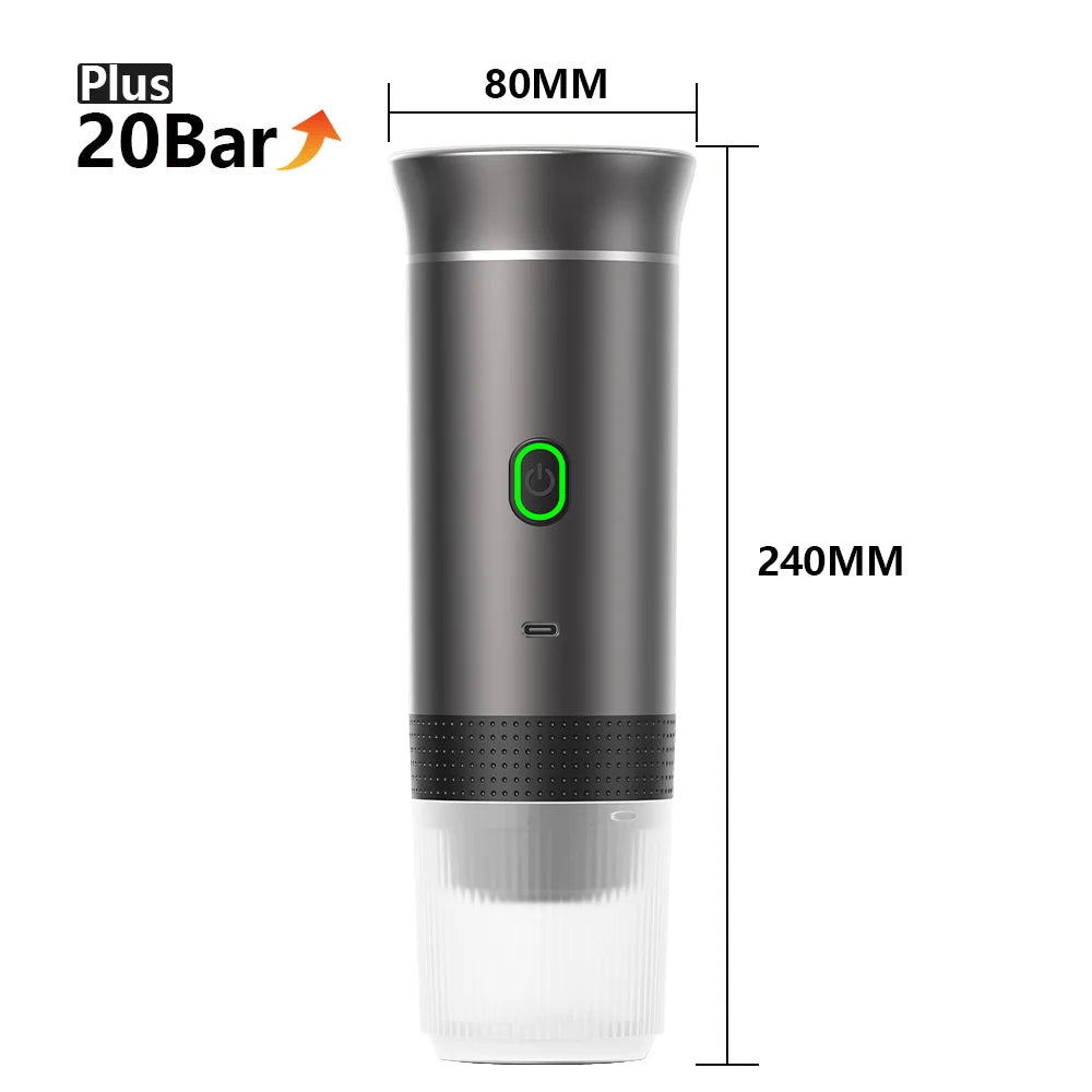 Cafetera Espresso Portátil Pro ✨ | 3 en 1 Recargable para Cápsulas y Café Molido
