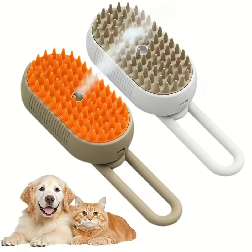 Cepillo de Vapor 3 en 1 Pro 🐾 | Masaje, Limpieza y Removedor de Pelo