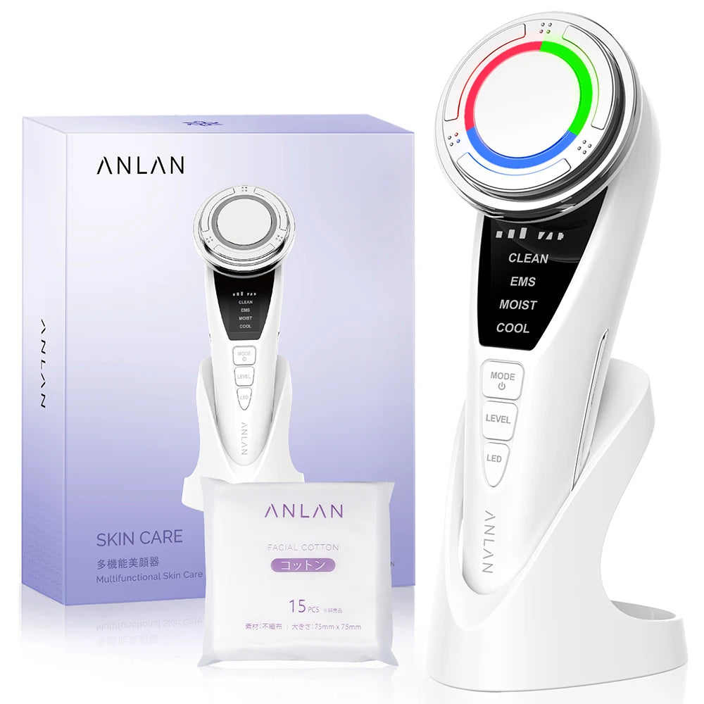Masajeador Facial Microcorriente Pro ✨ | Terapia LED y Efecto Frío Rejuvenecedor