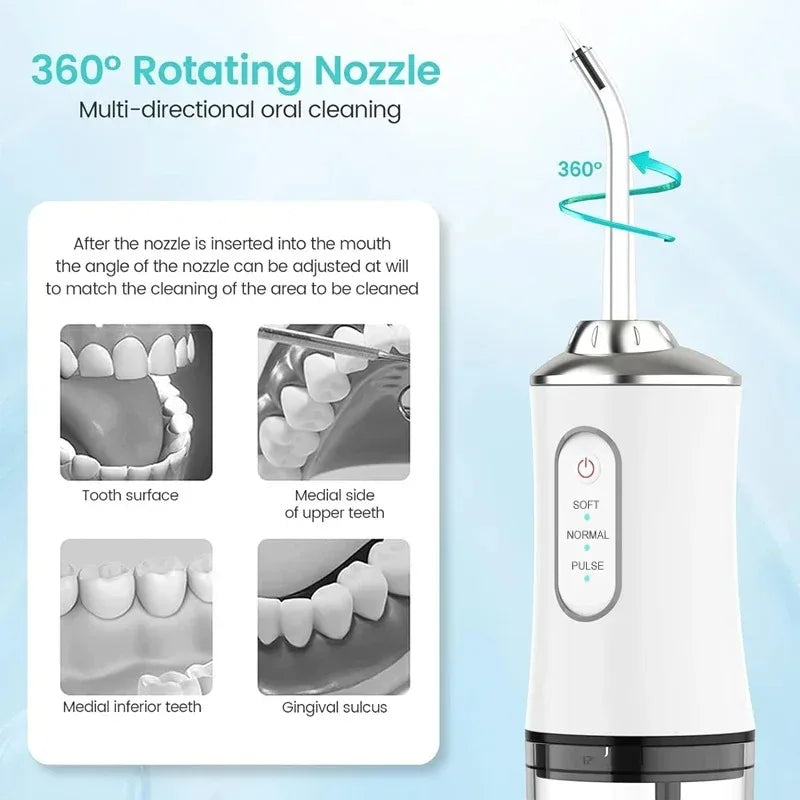 Irrigador Bucal Portátil Pro ✨ | Limpieza Dental IPX7 Recargable