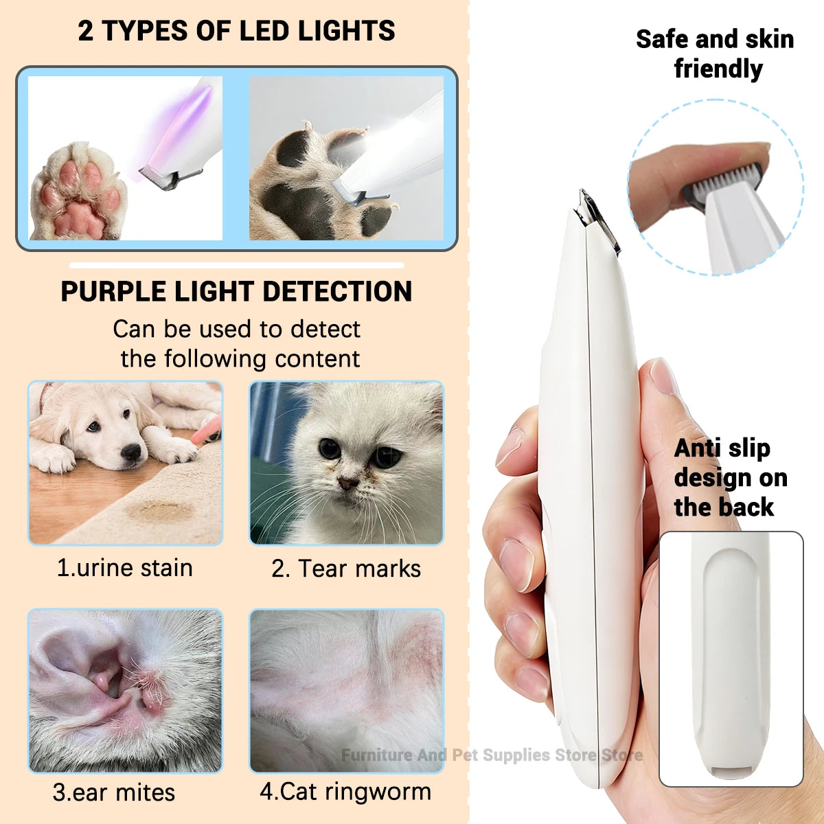 Cortadora de Patas LED Pro 🐾 | Recortadora Recargable para Perros y Gatos