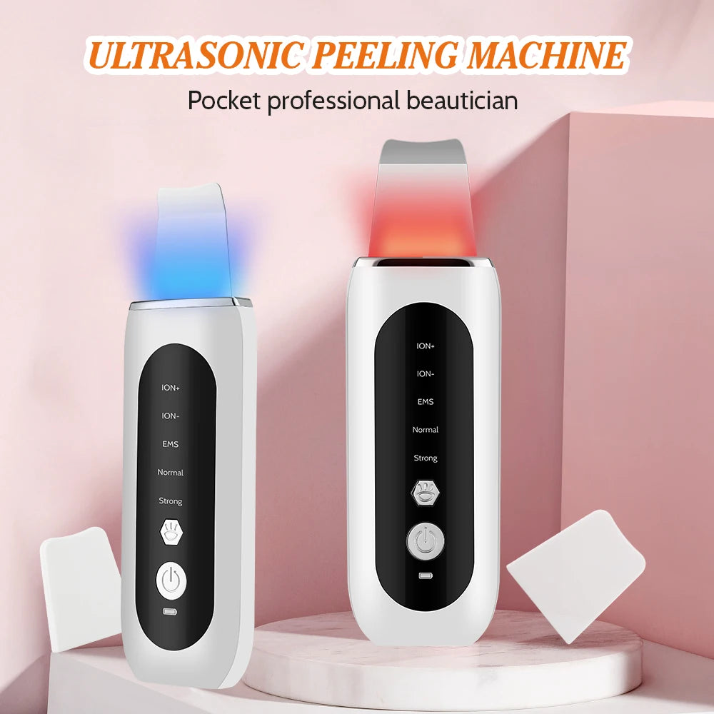 Espátula Ultrasónica Facial Pro ✨ | Limpieza Profunda y Peeling con 4 Modos
