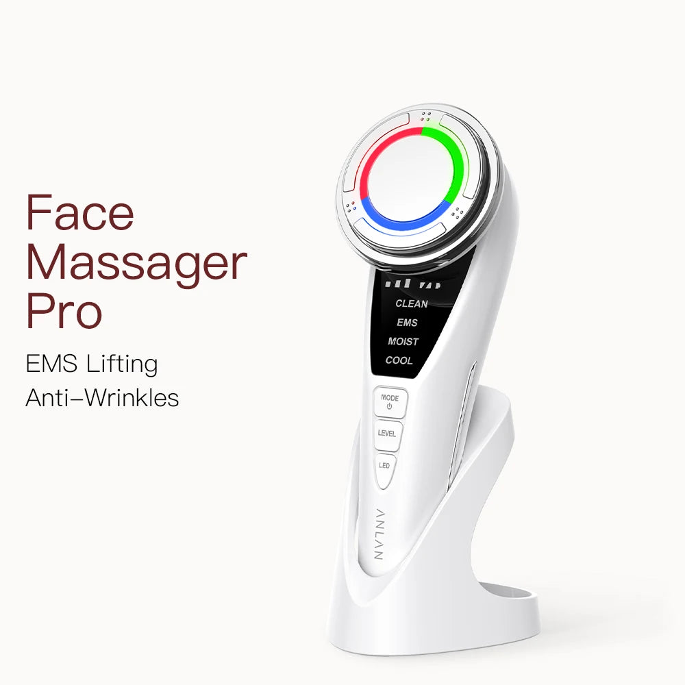 Masajeador Facial Microcorriente Pro ✨ | Terapia LED y Efecto Frío Rejuvenecedor