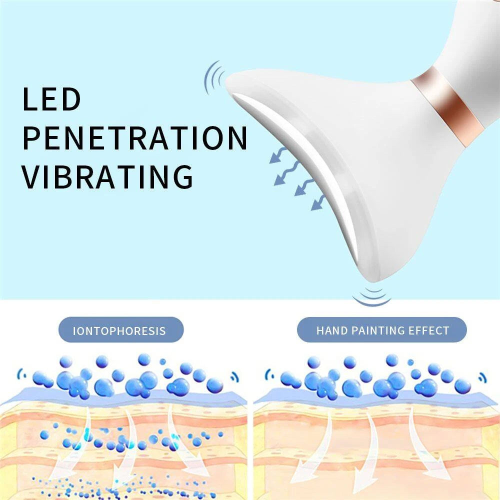 Masajeador Facial 3 en 1 Pro ✨ | Microcorriente para Rostro, Cuello y Contorno de Ojos