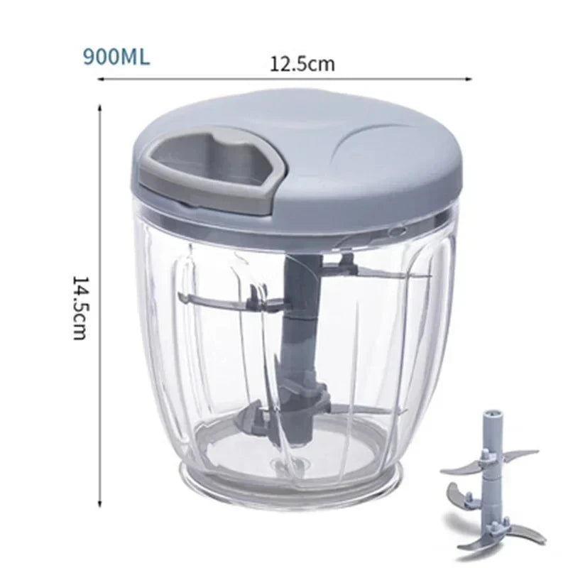 Picadora Manual Multifunción 900ml con Cuerda