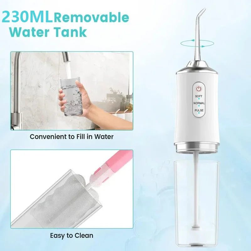 Irrigador Bucal Portátil Pro ✨ | Limpieza Dental IPX7 Recargable