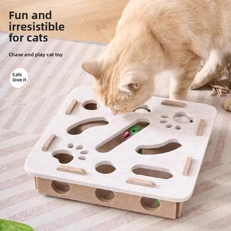 Tablero Interactivo para Gatos 🐾 | Juguete de Inteligencia con Pelotas